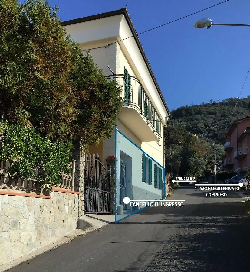 CASA VACANZE MONEGLIA 2 CAMERE con TERRAZZA nel VERDE Italia